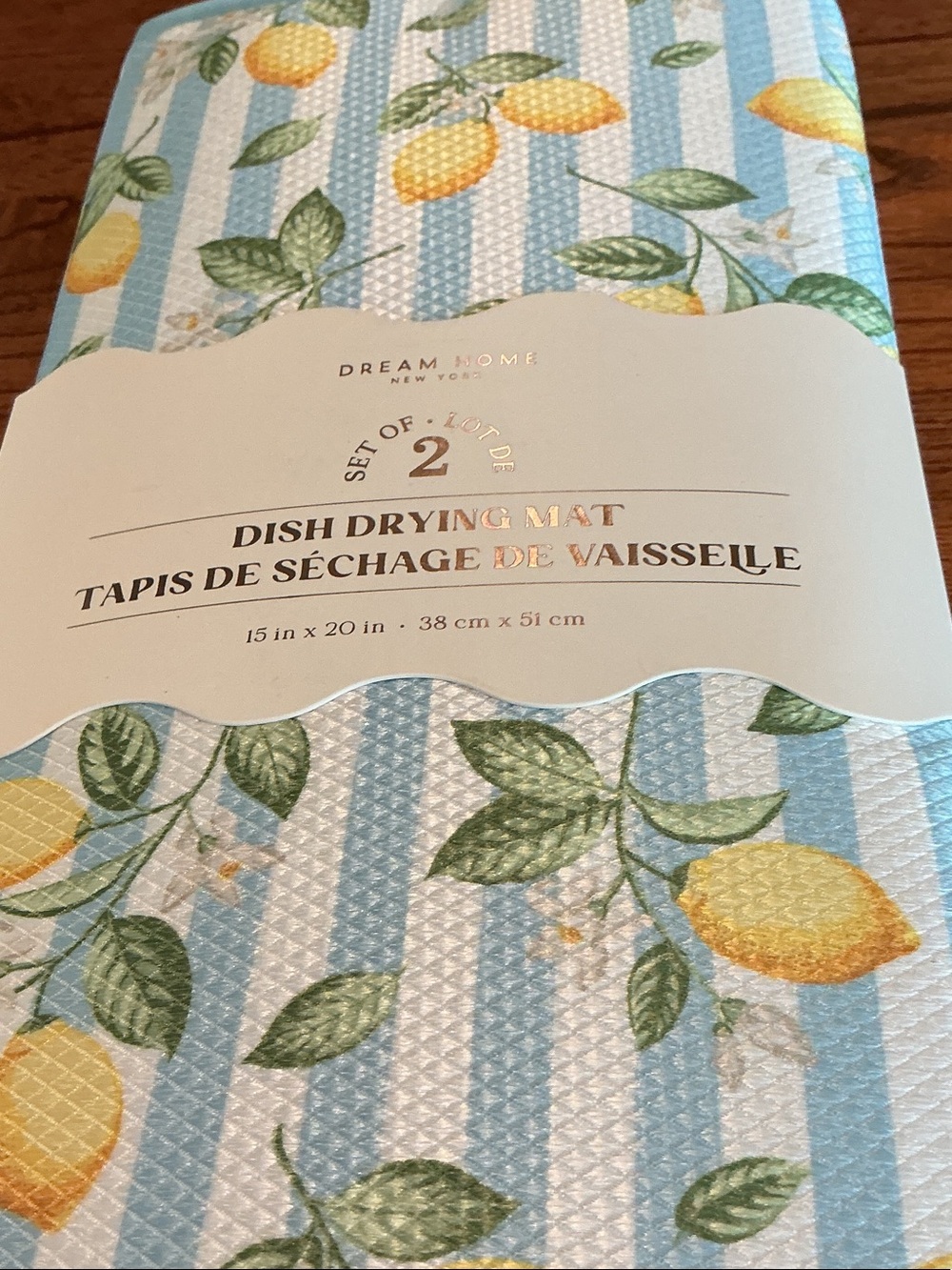 Lemon Dish Drying Mat - Set of 2